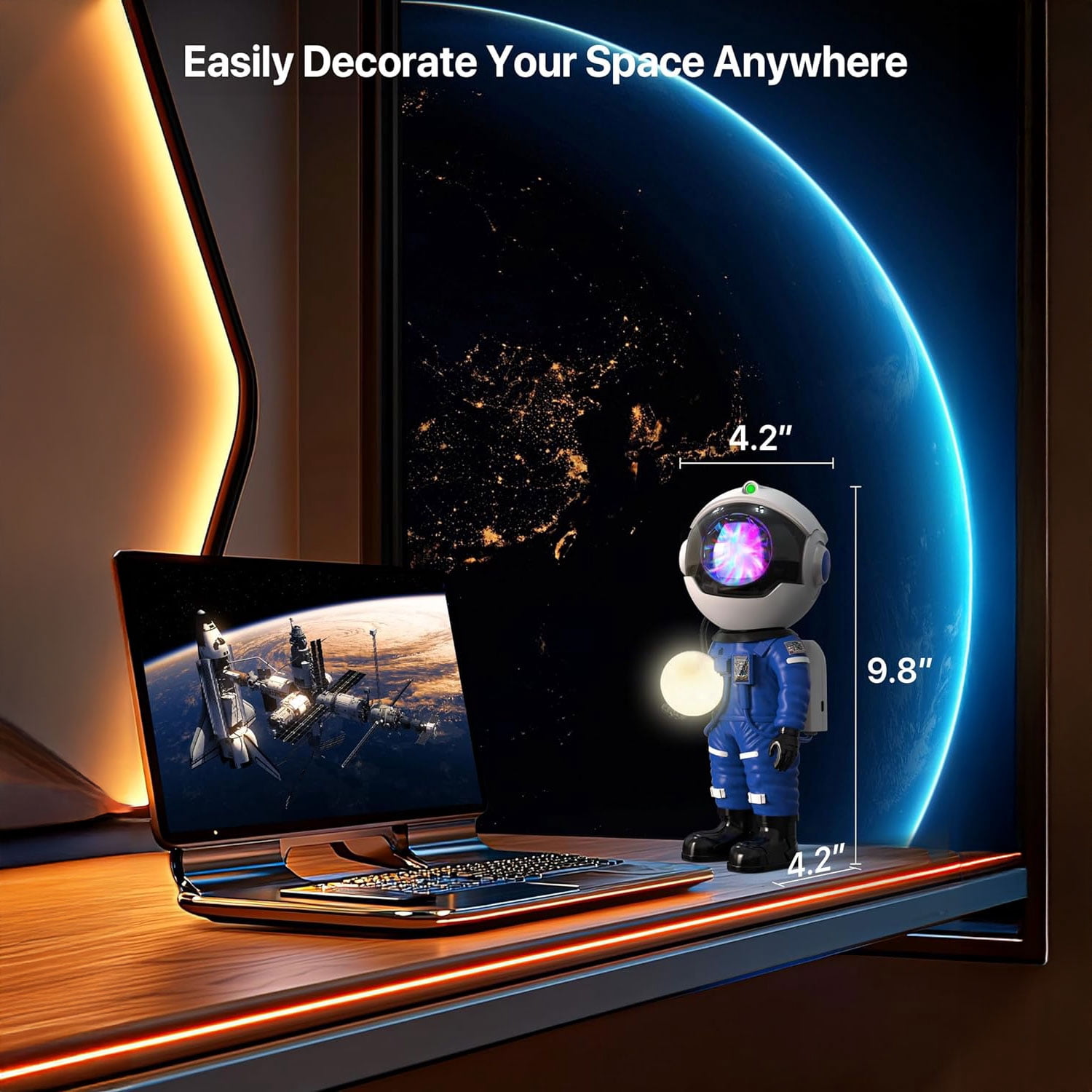SUMKEA Astronaut Galaxy Projector , Nebulae Light , Blue