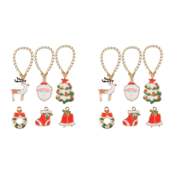 Accesorios Dijes Navideños Con Navideño para Botella 6 Uds.
