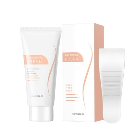 Tkrady Hair Removal Cream: Hair Removal For Women and Men - Bikini Hair Removal Cream - Gentle Clean Skin Hair Removal - Painless Depilatory Cream - Body Legs Arms Underarms - Skin Friendly - 60g
