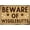 Warning Sign 4, variant on Beware Of Dogs Outdoor Metal Sign - 12×8 Inches, Business Workplace Office Home Delivery Road Garden Safety Decor