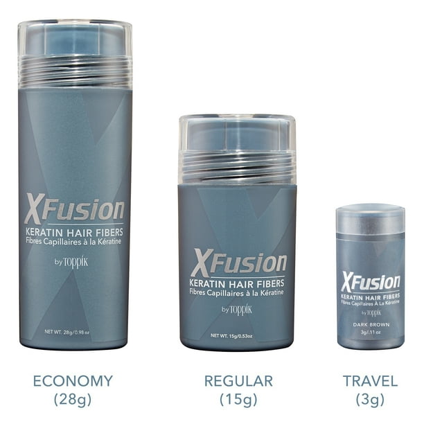 X-Fusion Keratin Hair Fibers for Unisex, Light Brown,  oz 