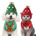 thumbnail image 4 of Billuyoard Gorro navideño de invierno para mascotas de tamaño pequeño, babero, toalla para Saliva, accesorios de decoración para fiestas y vacaciones, Ropa para mascotas No.02 Billuyoard PT000595-02, 4 of 6