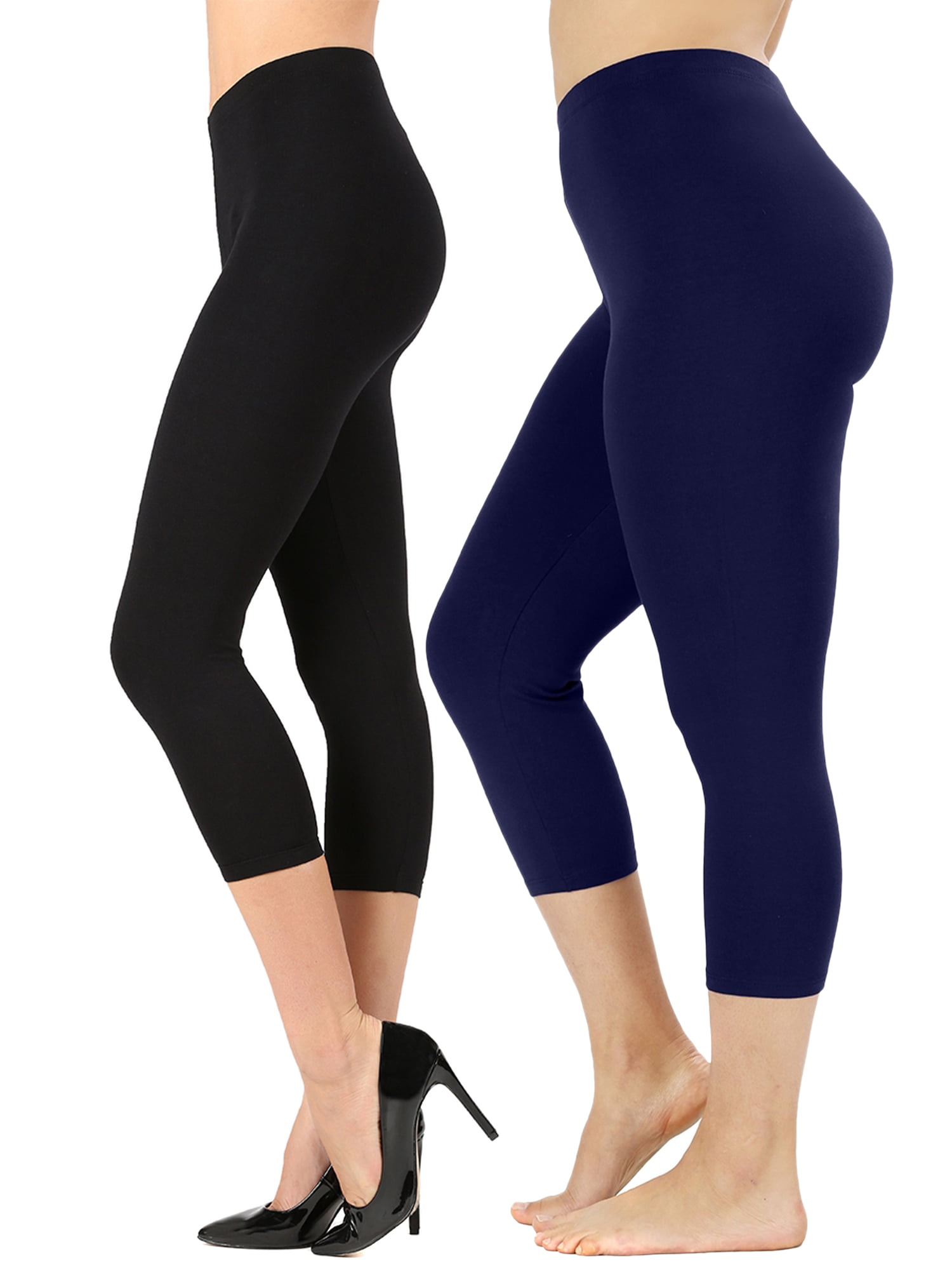 Nirlon Women's Capri Yoga Pants 7/8 Length Sides Pockets High