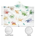 thumbnail image 3 of Wearable Blanket,Alphabet Dinosaur Names Chart Pattern Hooded Wearable Sherpa Blanket for Adults & Teens,Winter Poncho Shawl Wrap Cape Thick Warm,60"x80", 3 of 5