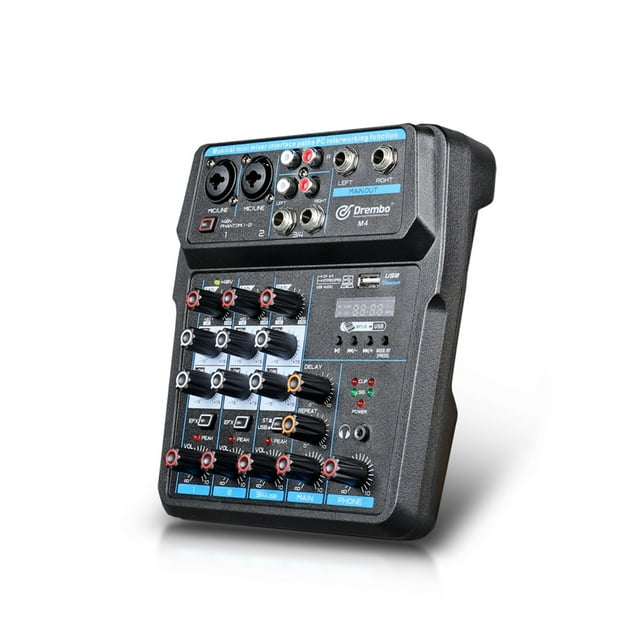 M4 M6 Aduio Mixer DJ Console With Sound Card Bluetooth For PC Recording Mic Instrument Mixing Interface