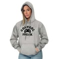 thumbnail image 4 of Control Freak Controller Geek Gamer Hoodie Sweatshirt Women Men Brisco Brands M, 4 of 6