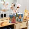 thumbnail image 6 of Cute Dreamy Christmas Tree Snowy Day Translucent Plastic Cans Storage Canisters with Lid Set of 2, 6 of 7