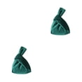 thumbnail image 4 of Sonducket Bolso de muñeca retro y de moda con nudo de terciopelo para mujer Retro y asimétrico de moda es verde negruzco verde negruzco 2Conjunto, 4 of 6