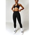 thumbnail image 6 of PISONIC Workout Sets for Women 2 Piece Twist Front Halter Sports Bras High Waist Biker Shorts Exercise Gym Yoga Outfit, 6 of 9