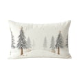 thumbnail image 2 of Christmas Tree Pillow Cover 12 x 20 Inch, Xmas Decorations, Soft Plush Faux Fur Holiday Winter Decorative Throw Pillows for Sofa Bedroom Bed Home Décor(B), 2 of 6