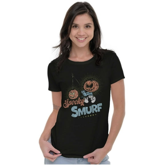 Vintage Halloween Spooky Smurf Women's T Shirt Ladies Tee Brisco Brands S