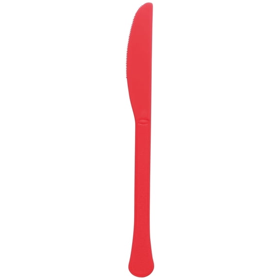 Amscan Premium Heavy Weight Disposable-Knives, 50 ct, Apple Red