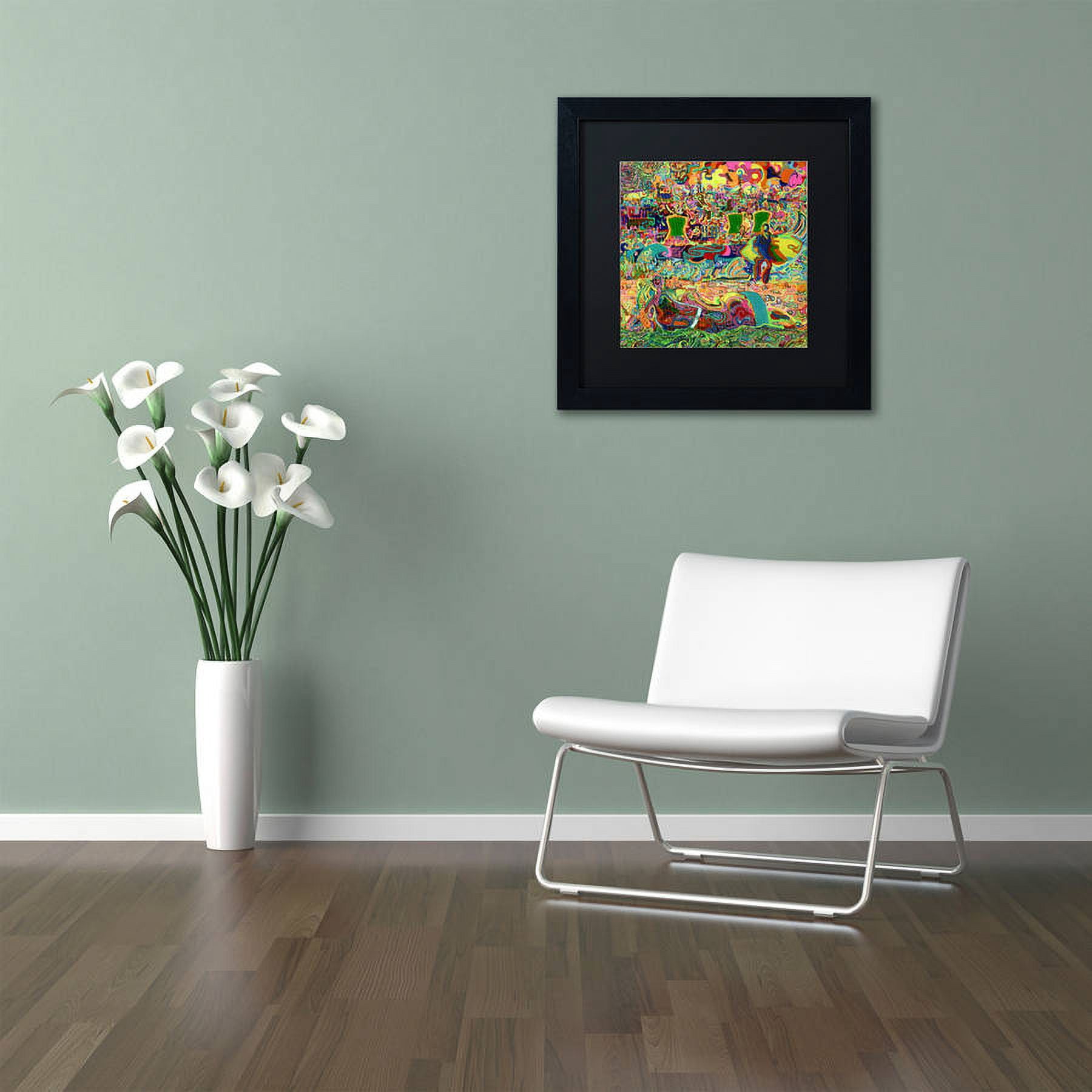 Trademark Fine Art "Fukushima Beach Party" Canvas Art by Josh Byer, Black Matte, Black Frame