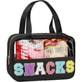 thumbnail image 1 of Bolsa de maquillaje transparente con letras de chenilla TESAFNG, impermeable, 1 of 6