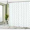 thumbnail image 5 of Ambesonne Golf Shower Curtain, Clubs Sticks Graphic Pattern, 69"Wx70"L, Sky Blue and White, 5 of 5