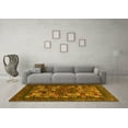 thumbnail image 3 of Ahgly Company Machine Washable Indoor Rectangle Abstract Yellow Contemporary Area Rugs, 7' x 10', 3 of 4