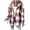 Hot Pink, variant on Women's Flannel Plaid Jacket Drawstring Hooded Sherpa Fleece Lining Winter Jackets Button Up Long Sleeve Outerwear (XL, Wine 01)
