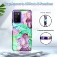thumbnail image 2 of Casetego for Samsung Galaxy A03S Case,Marble Pattern Heavy Duty Shockproof Full Body Rugged Protective Women Girl Cover for Galaxy A03S,Purple Green, 2 of 7