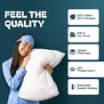 thumbnail image 3 of White Classic Luxury Collection 200 Thread Count Cotton Zippered Pillow Protectors, White, King, 6 Count, 3 of 7