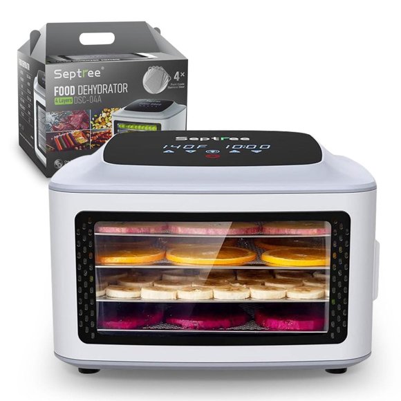 Deshidratador de Alimentos Septree Acero Inoxidable con Temporizador Digital y Control de Temperatur
