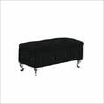 thumbnail image 6 of Velvet Storage Bench, Flip Top Entryway Bench Seat with Safety Hinge, Storage Chest with Padded Seat, Bed End Stool for Hallway Living Room Bedroom, Bears 250 lb,black Velet, 6 of 7