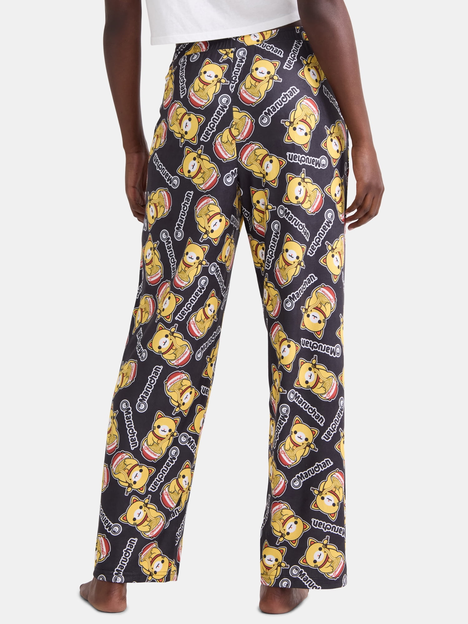 Maruchan Cat Print Pajama Pants - Cozy Sleepwear - Walmart.com