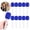 Blue, variant on 10 Pack Microphone Candy Tubes, Plastic Test Tube Containers with Sponge Covers, Singing Prop and Party Favors for Music Themed Birthdays and Events, 18.5x3 cm (Blue)