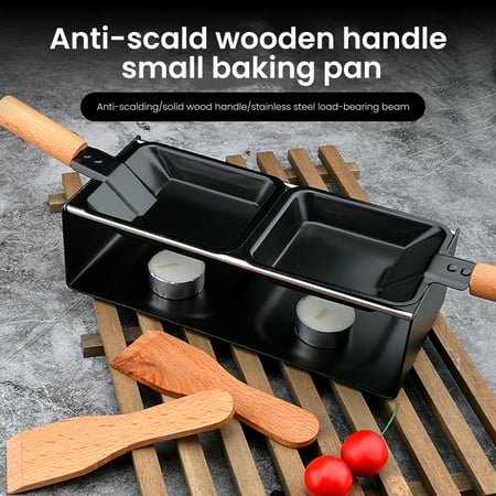 

Barbecue Cheese Raclette Set Lightweight Easy to Carry Melt Pan for Dinner Parties Appetizers Making