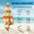 thumbnail image 4 of GZHJMY Beach Towel for Women Girls, Orange and White Stripes Bath Towel, Oversized Lightweight Sport Towel, 31x63 Inch, 4 of 7