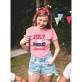 thumbnail image 2 of July 4Th Proud American T-Shirt Women -Image by Shutterstock, Female x-Large, 2 of 4