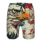 thumbnail image 3 of Balery Retro American Eagle Traje de Baño Estilo Hawaiano para Hombre, Shorts de Secado Rápido con Bolsillos-X-Large, 3 of 6