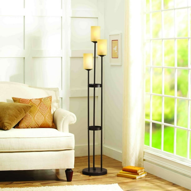 Better Homes & Gardens Triple Floor Lamp Uplight, OilRubbed Bronze