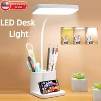 Led Desk Light Dimmable Bedside Reading Night Lamp Usb Rechargeable Touch Sensor