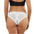 thumbnail image 4 of Bigersell Women Underwear Clearance Womens High Waisted Underwear Boyshort Thongs Panty Style P-544 Cotton Plus Size Panties Lace Thong Briefs Mid Waist Women Cheeky Panties White M, 4 of 6
