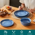 thumbnail image 5 of Malacasa Dinnerware Sets, Stoneware Plates and Bowls Set, Tableware Dishwasher Microwave Safe, Serves For 4 people, Blue, 5 of 8