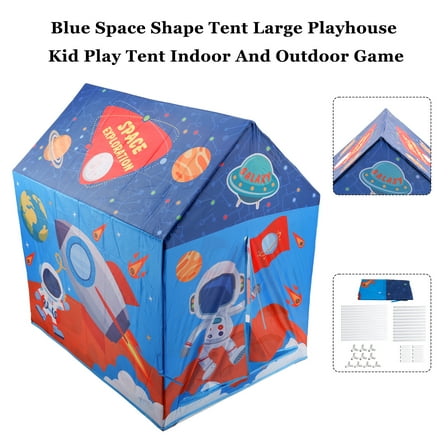 Blue Space Shape Tent Large Playhouse Kid Play Tent Indoor And Outdoor Game