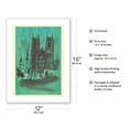 thumbnail image 2 of Westminster Abbey London - Vintage Travel Poster by David Klein c.1968 - Bamboo Fine Art 290gsm Paper (Unframed) 12x16in, 2 of 4