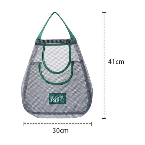 Bolsa de almacenamiento colgante, bolsillo de red para almacenar frutas y verduras, bolsas colgantes de cocina, organizador que ahorra espacio para almacenar productos frescos, S