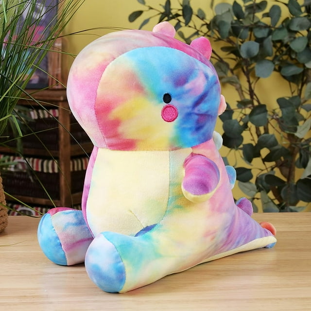 Lindos juguetes de peluche de dinosaurio, muñecos de peluche de dinosaurio gordo, muñecos de peluche suave, peluche de dinosaurio, regalos de cumpleaños para niños, niñas y niños, coloridos, 12 pulgadas oso de fresa Electrónica