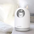thumbnail image 1 of Humidificador USB, mini humidificador portátil de 300 ml con luz nocturna LED de 7 colores, modo de niebla ajustable y apagado automático, funcionamiento silencioso para niños, niños (color blanco) brillar Electrónica, 1 of 4