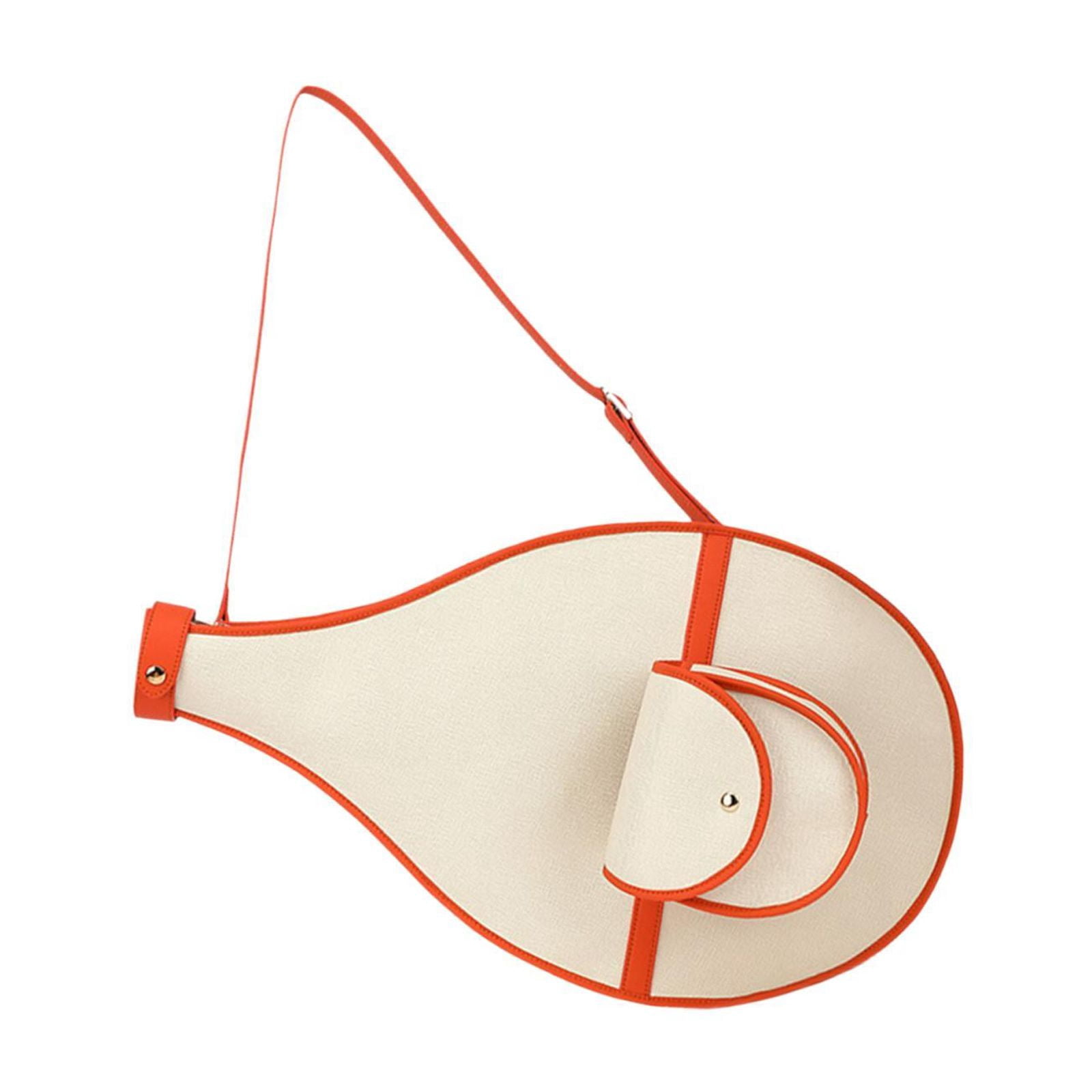 DimyFew Tennis Bag Tennis Racket Bag W/ Adjustable Shoulder Strap with Pocket Waterproof Orange