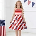 thumbnail image 5 of MKOSPLRT Girls Hawaiian Sleeveless Dresses Summer Beach Sundress 4th of July Tank Dress Adjustable Spaghetti Straps Tiered Midi Dresses 3-14 Years, 5 of 10