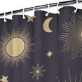 thumbnail image 4 of Gothic Shower Curtain - Dark Celestial Moon & Star Print, Mystical Cosmic Theme Bath Decor, Waterproof Polyester, 36"Wx72"L, Goth Aesthetic Gift, 4 of 5