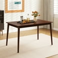 thumbnail image 2 of Gymax 48'' Rectangular Wooden Dining Table for 4 People w/ Rubber Wood Legs Farmhouse Walnut, 2 of 10