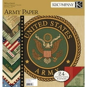 Military Two-Sided Paper Pad 12X12 Army 24 Sheets, 2 each/12 Designs