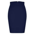 thumbnail image 4 of Kaemgyyd Midi Skirts for Women Elegant High Waist Knee Length Stretch Skirt Solid Bodycon Pencil Wedding Guest Work Skirt, 4 of 6