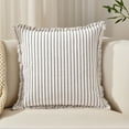 thumbnail image 2 of Unique Bargains 4 Pcs Classical Striped Throw Pillow Cover Black/Navy Blue 18" x 18", 2 of 7