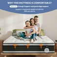 thumbnail image 6 of King Mattress, BedNew 12 inch Mattress in a Box, Medium Firm Pillow Top Hybrid Memory Foam Mattress with Pocket Spring, 6 of 8