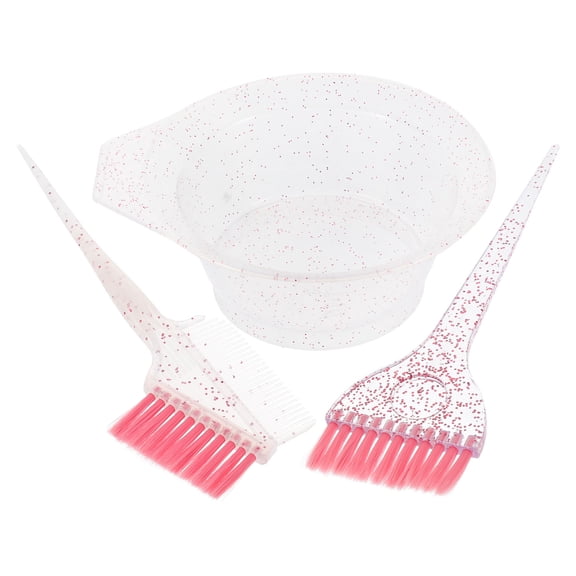 IBASETOY  Pink Hair Dyeing Tool Kit with Mixing Bowl for Salon and Home Use 1Set