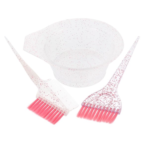 VERDANVERSE Mélangeur de Teinture pour Cheveux Bol de Mélange de Couleur des Cheveux Fibre Rose 1 Ensemble